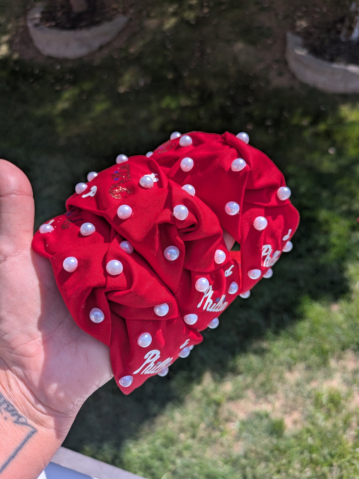 Red baseball headbands