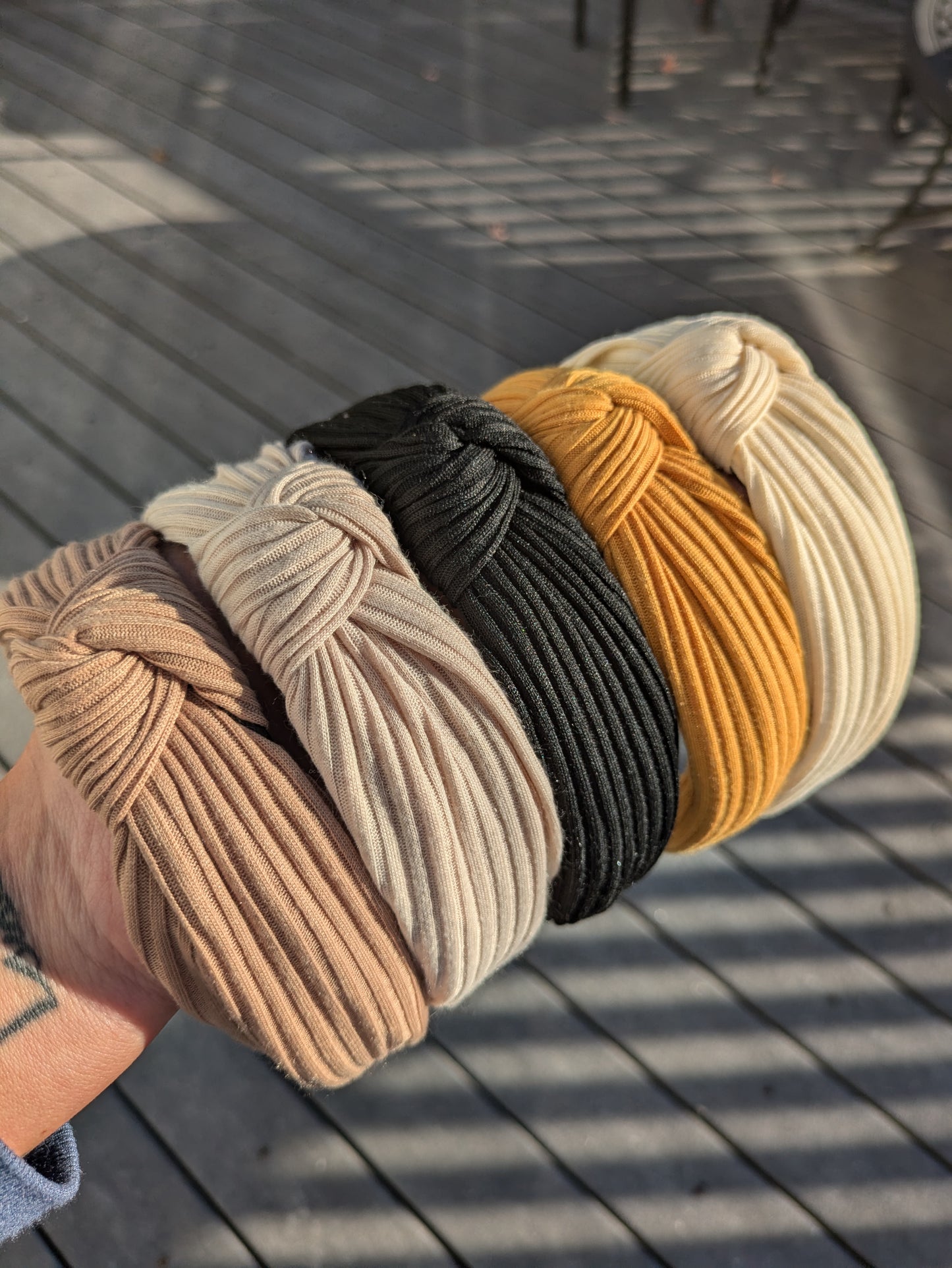 Minimalist knitted headbands