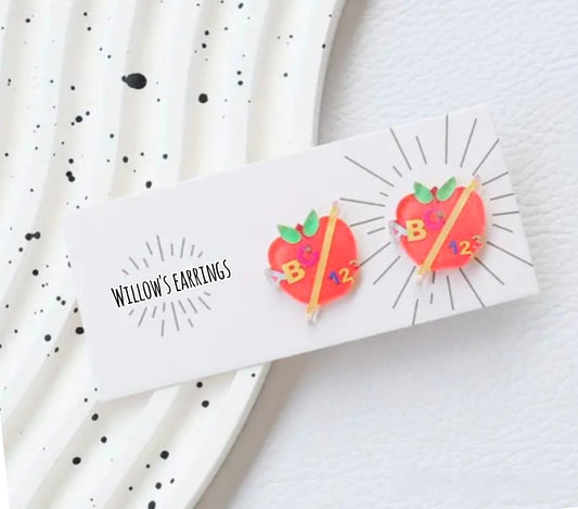 Acrylic apple studs