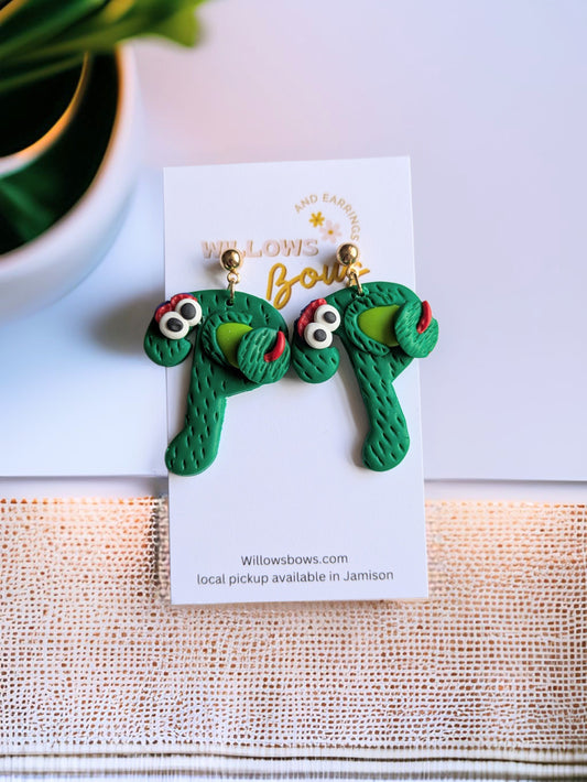 Baseball earrings