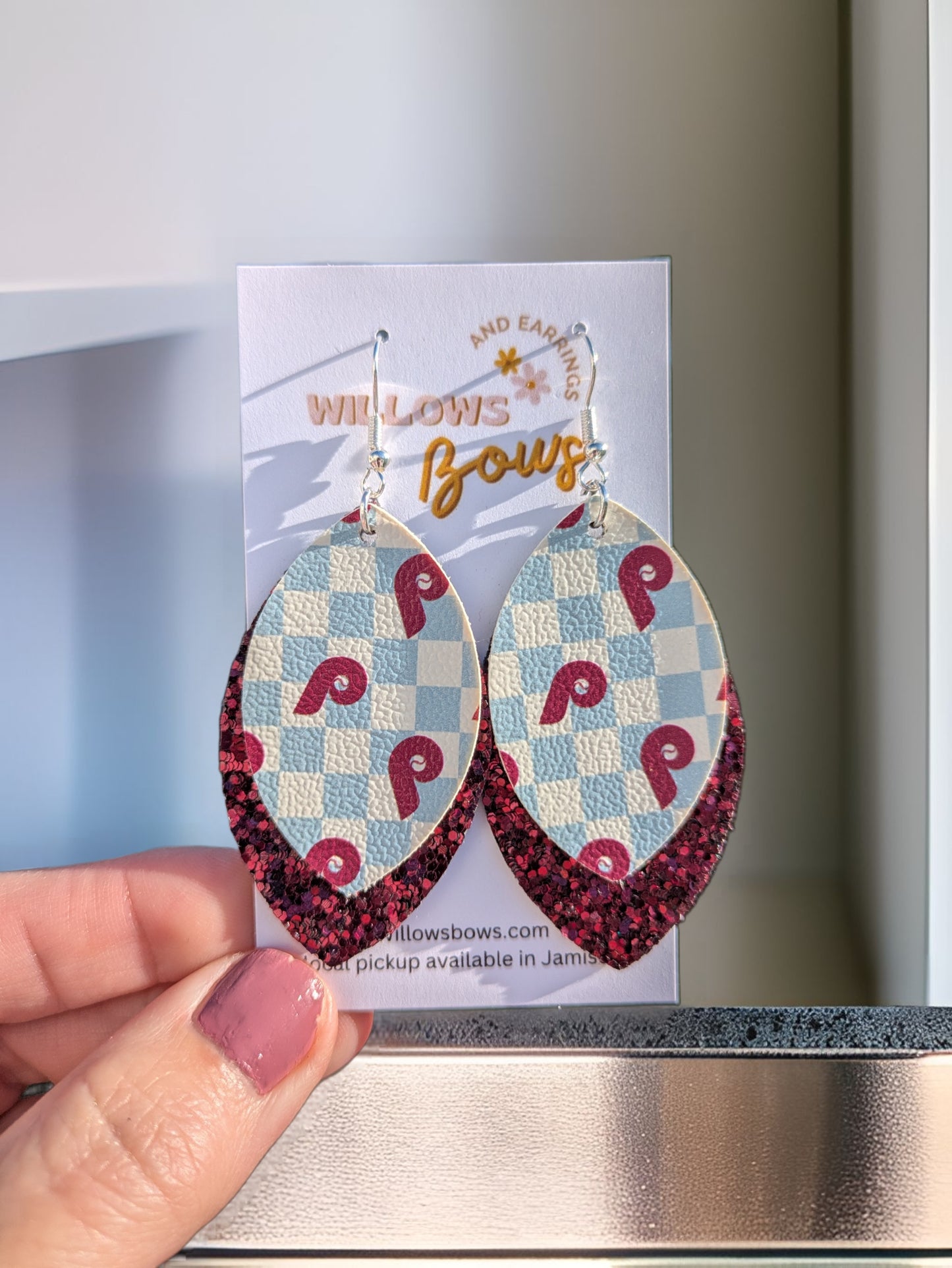 Baseball earrings