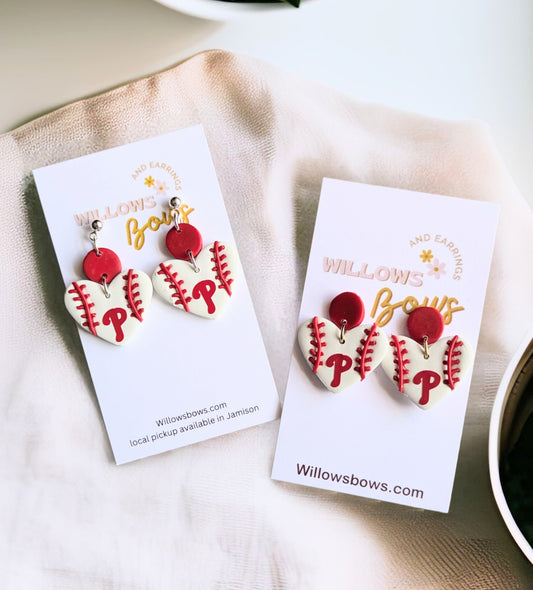 Baseball earrings