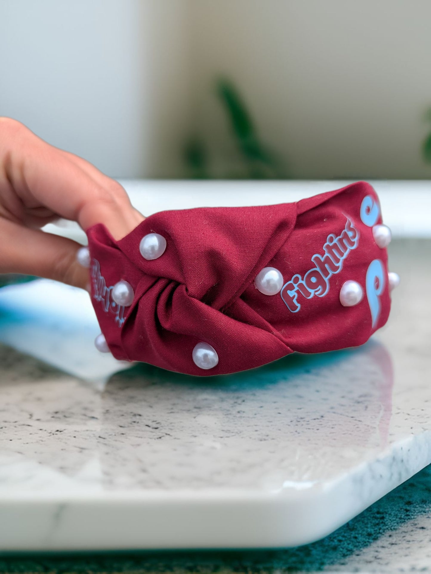 Maroon baseball headbands