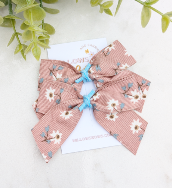 Pink floral piggies