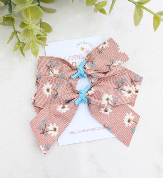Pink floral piggies