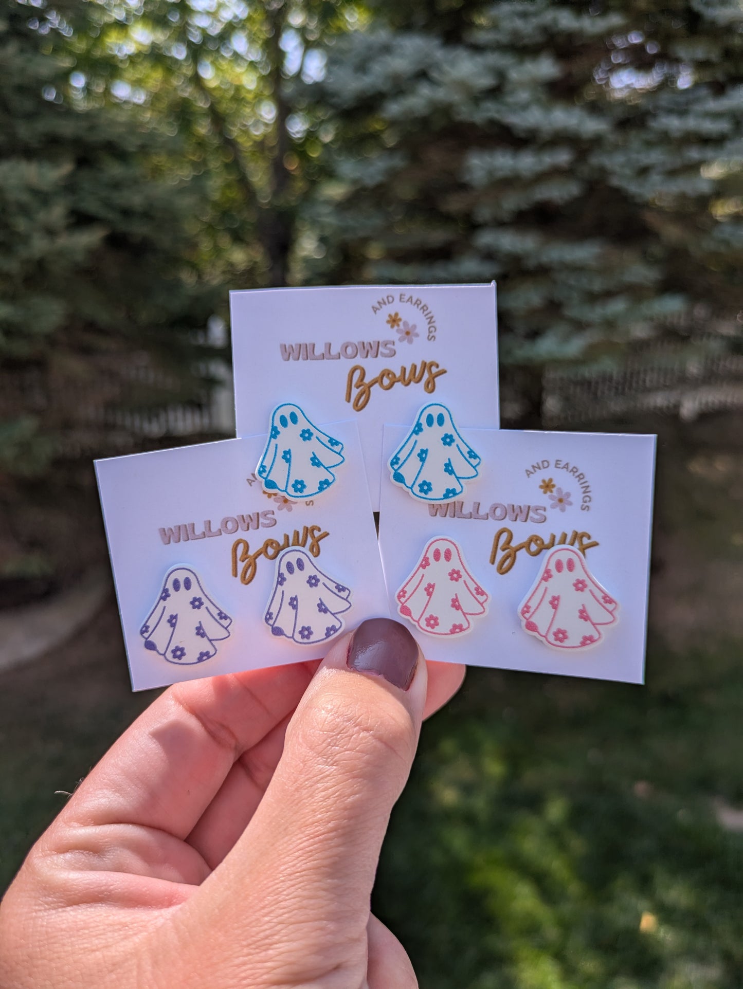 Cute ghost studs
