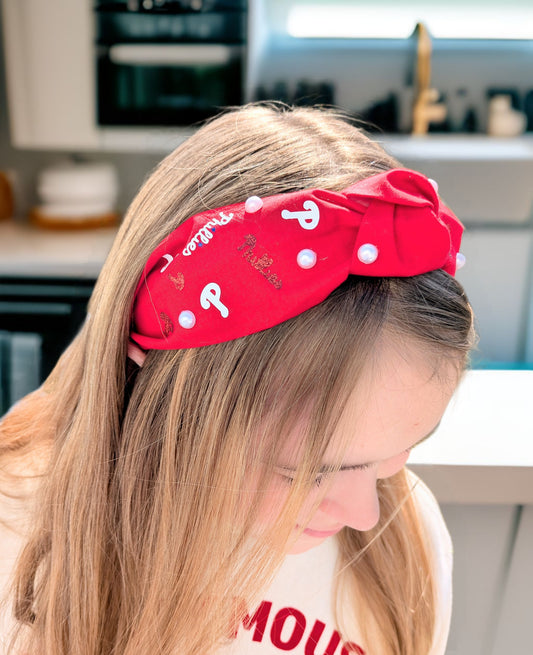Red baseball headbands