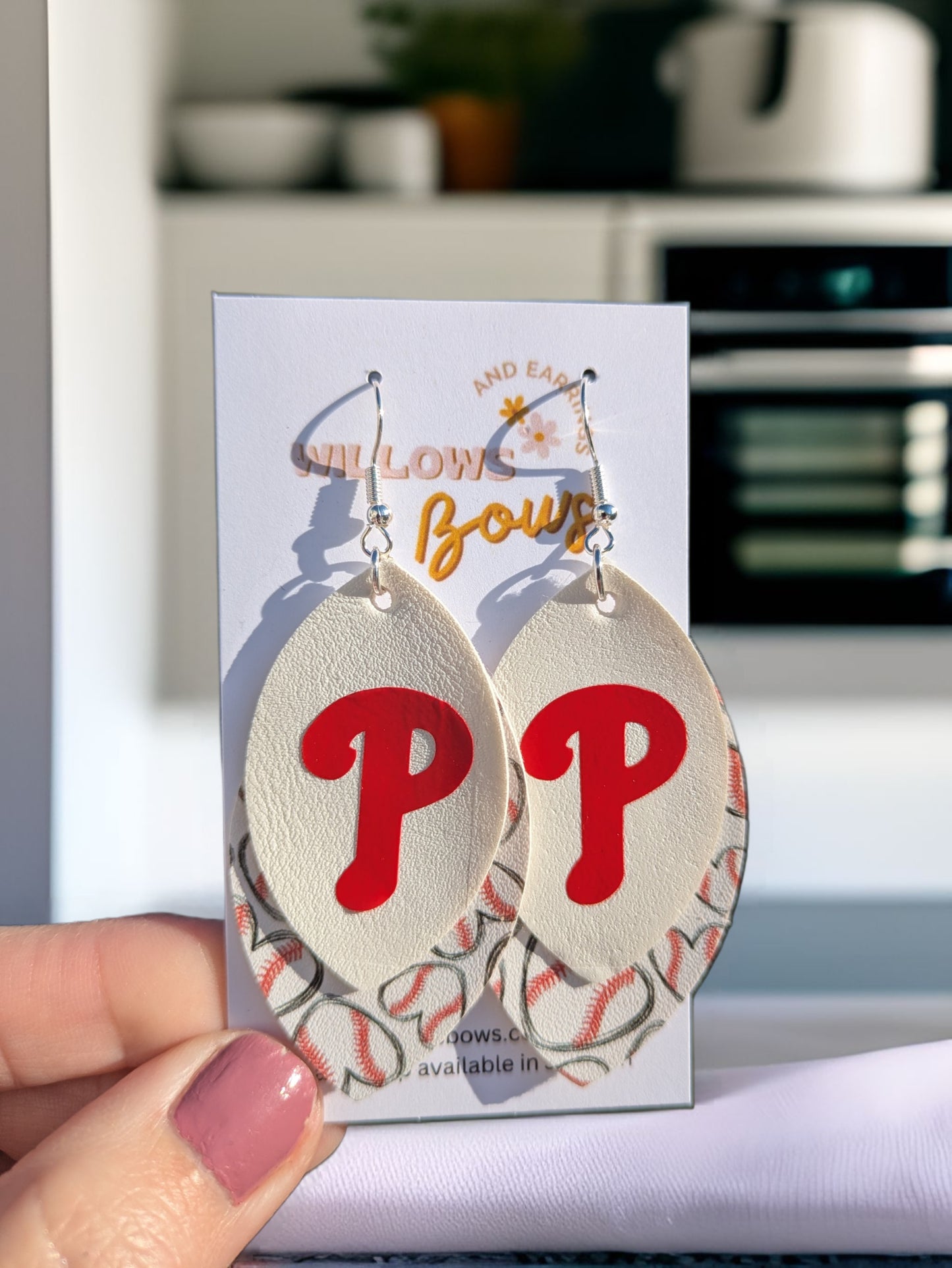 Baseball earrings