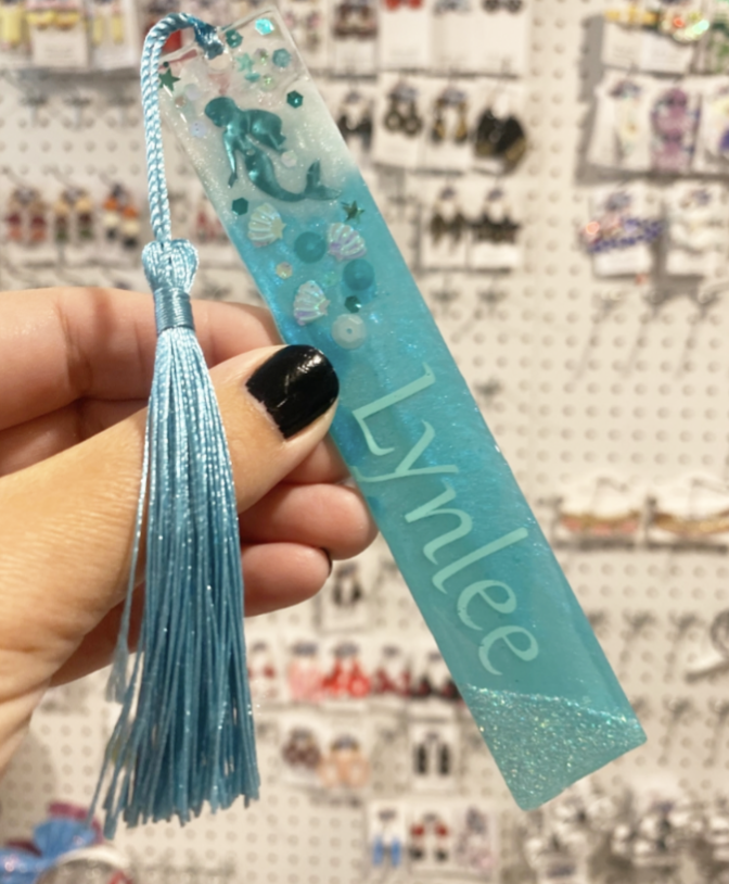 Teal mermaid bookmark