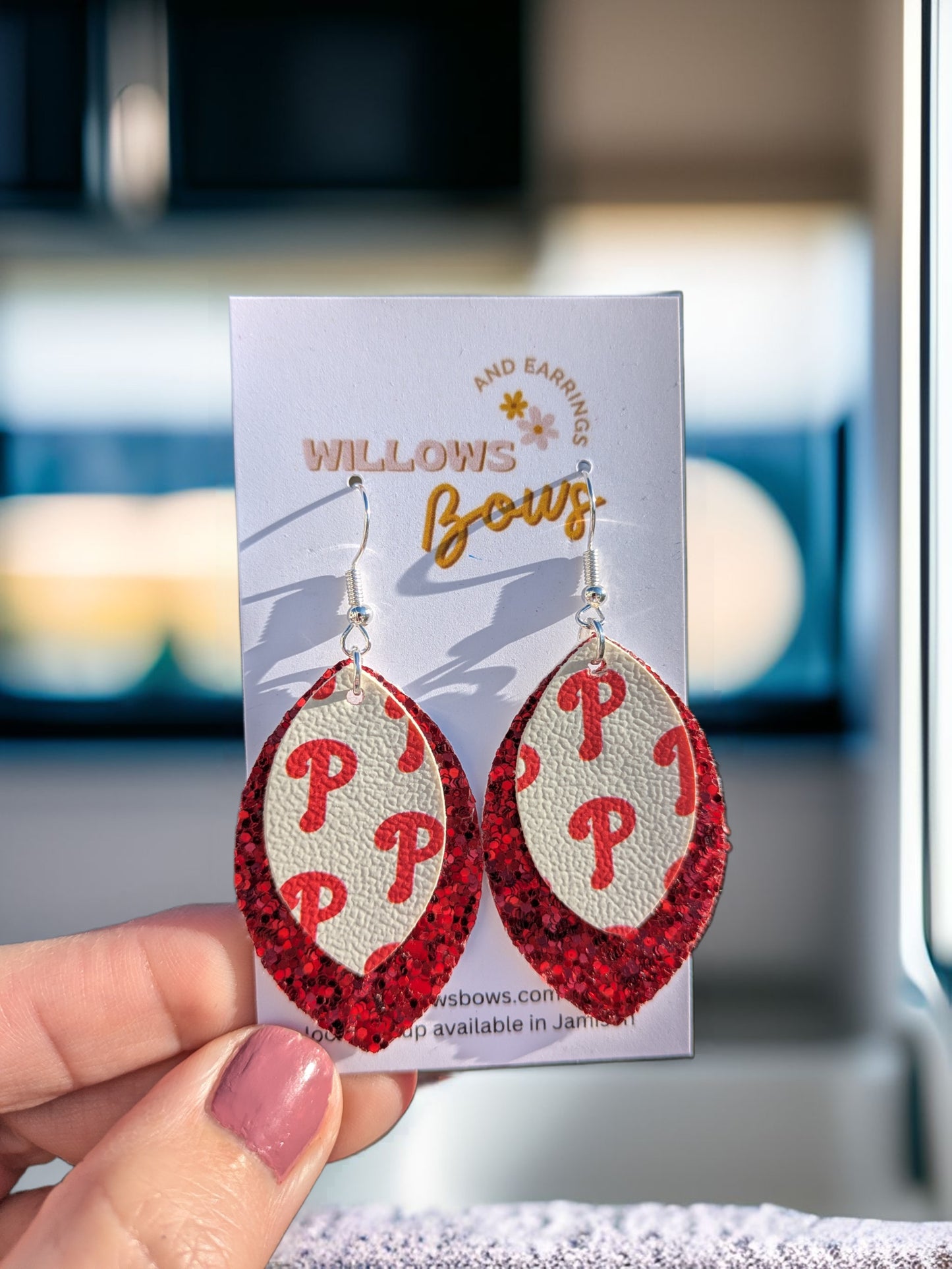 Baseball earrings