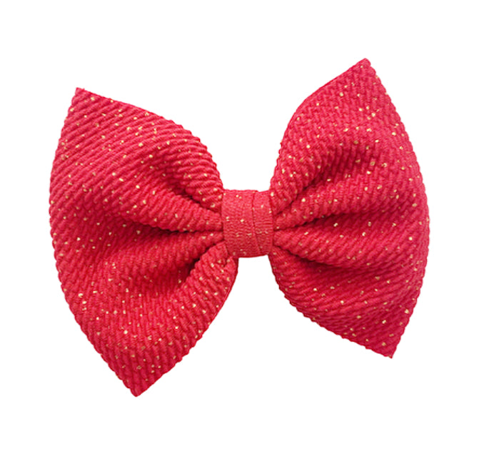 Red gold dust, oversized bows