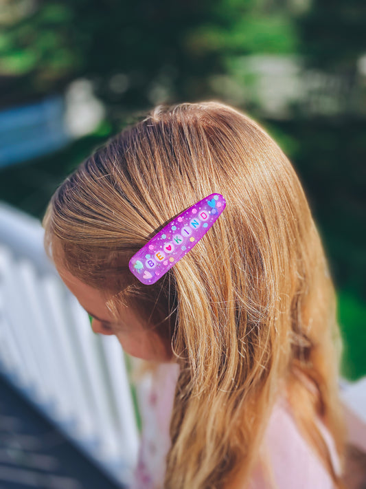 Be kind, color changing acrylic clip