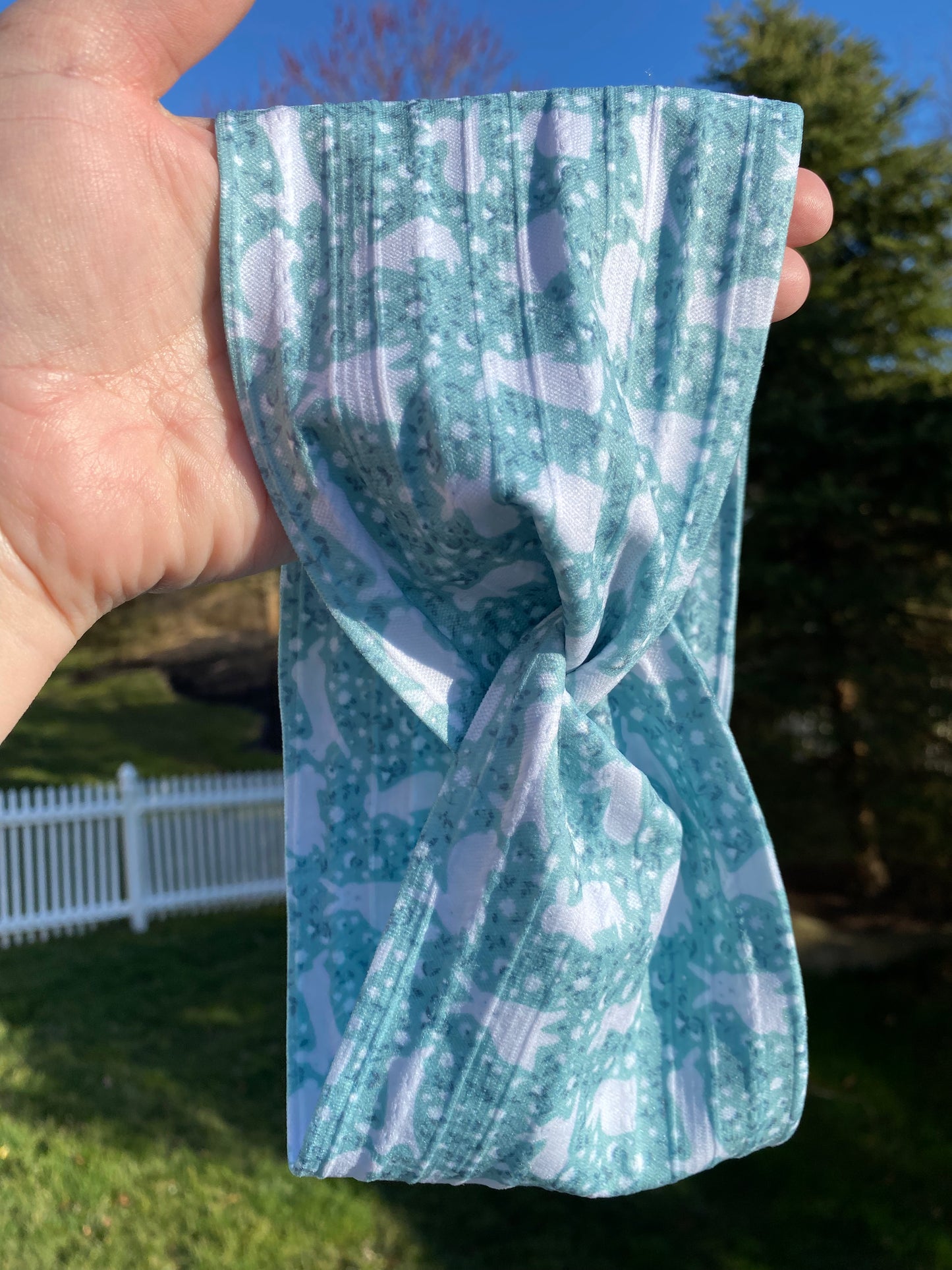 Sage bunnies, twist headband