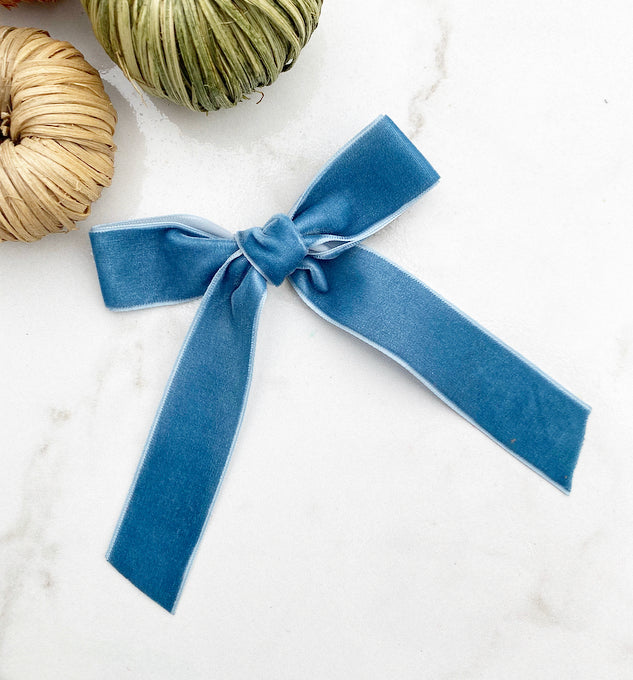 Thin velvet ribbons
