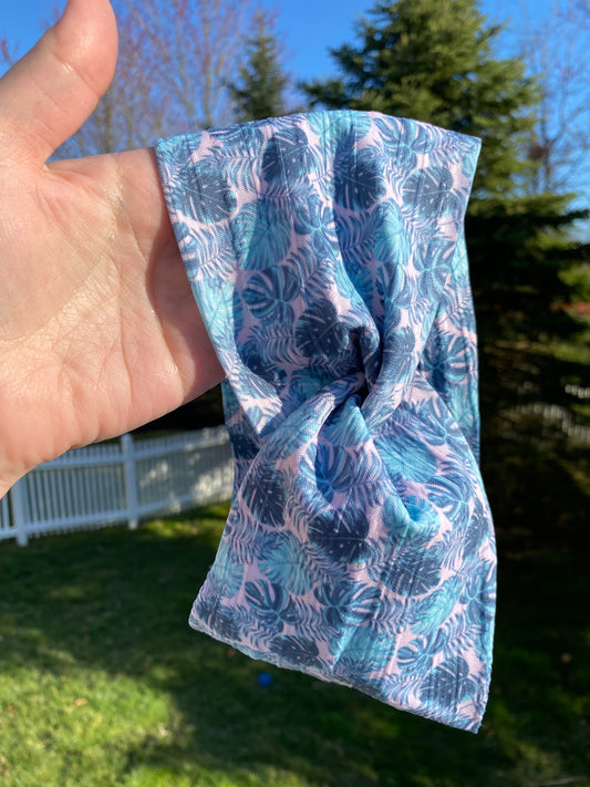 Monstera leaves, twist headband