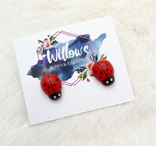 Lady bug studs